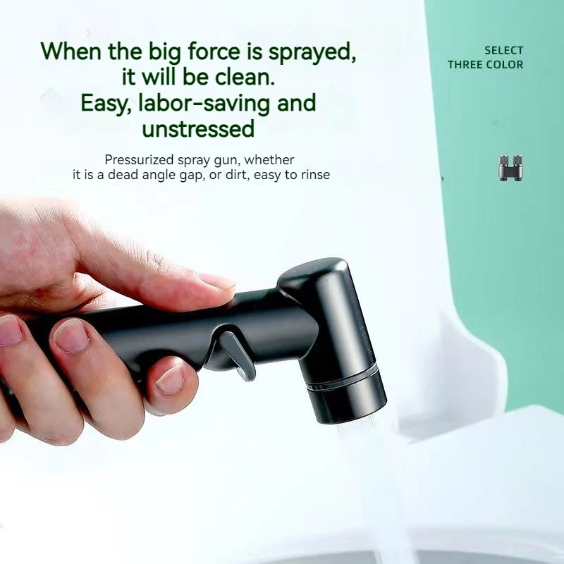 Handheld Bidet Spray Gun Portable High Pressure Bidet Spray Gun Set Bathroom Cleaning Women\'s Washing Toilet Accessories