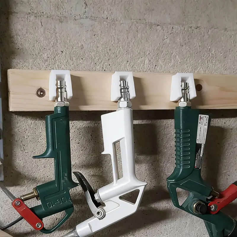 4-teiliger Druckluftwerkzeughalter, platzsparender Aufhänger für pneumatische Werkzeuge, Wandhalterung für Garage, Werkstatt, Autoreparatur, Spritzpistolen-Aufhängeclips – Detail 6