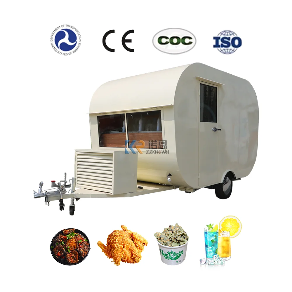 Car Pizza Coffee Bbq Food Trucks Mobile Food Trailer CE DOT Approved Fast Coffee Catering Cart