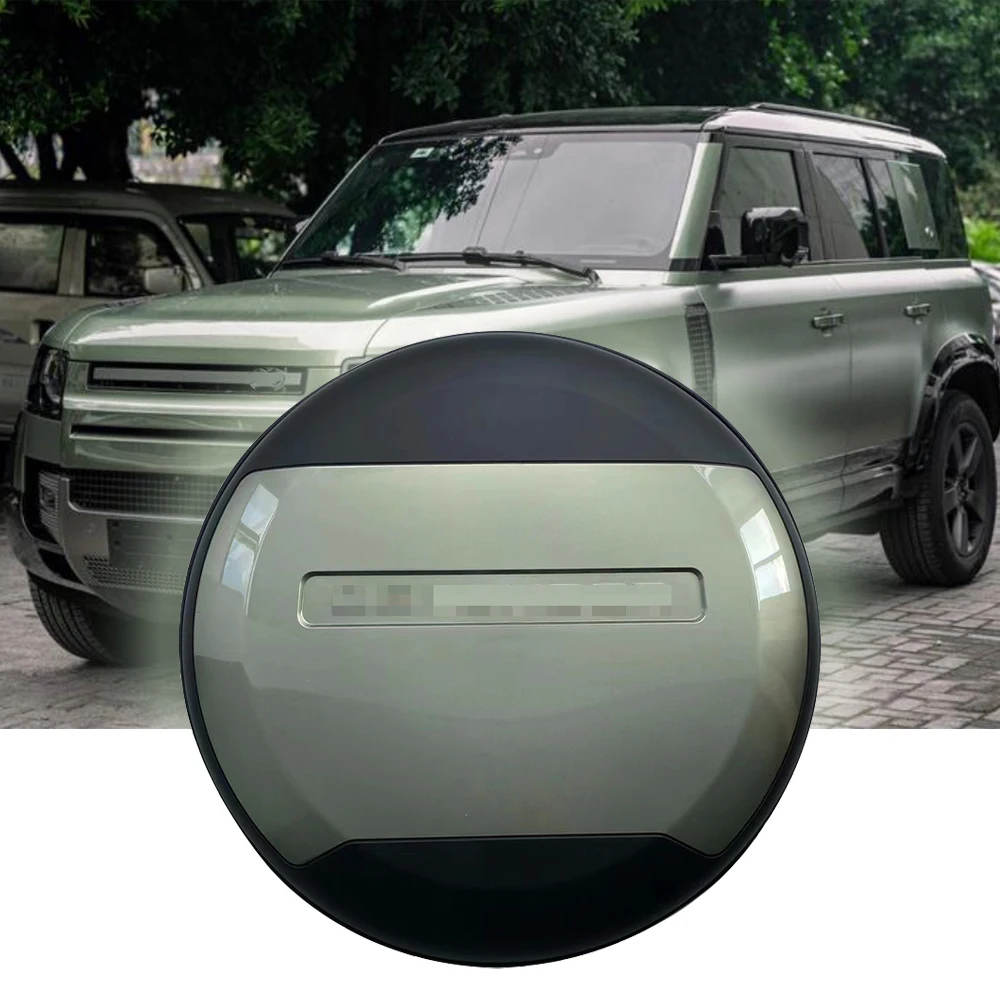 

Spare Tire Coverfits for LRDefender110901302020-20242025ABS SpareTyreWheel Cover Protector(Pangea Green + Matte Black)