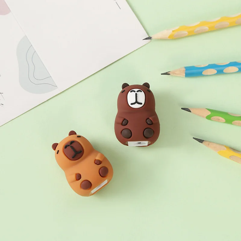 Creative Capybara-Taille-crayon, animaux mignons, outils de taille-crayon, mini étudiant, fournitures scolaires, cadeau de récompenses, papeterie