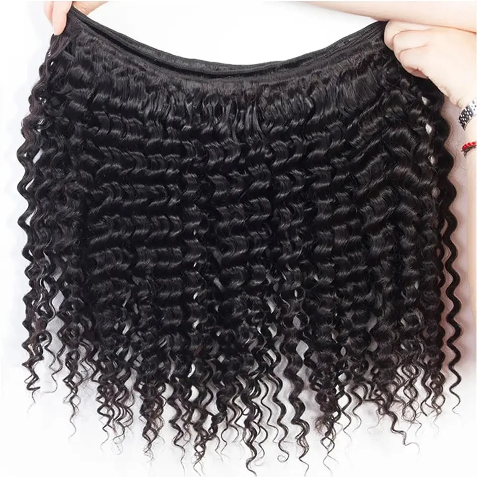 10a cabelo brasileiro onda profunda pacotes extensões de cabelo humano cor natural (2/3/4 pacotes 14 polegadas, onda profunda)