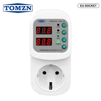 Protector de Voltaje y Corriente Automático TOMZN, Enchufe Ajustable de 110V/220V CA, Protector de Sobretensión de 16A, Enchufe Europeo TOSVA-16