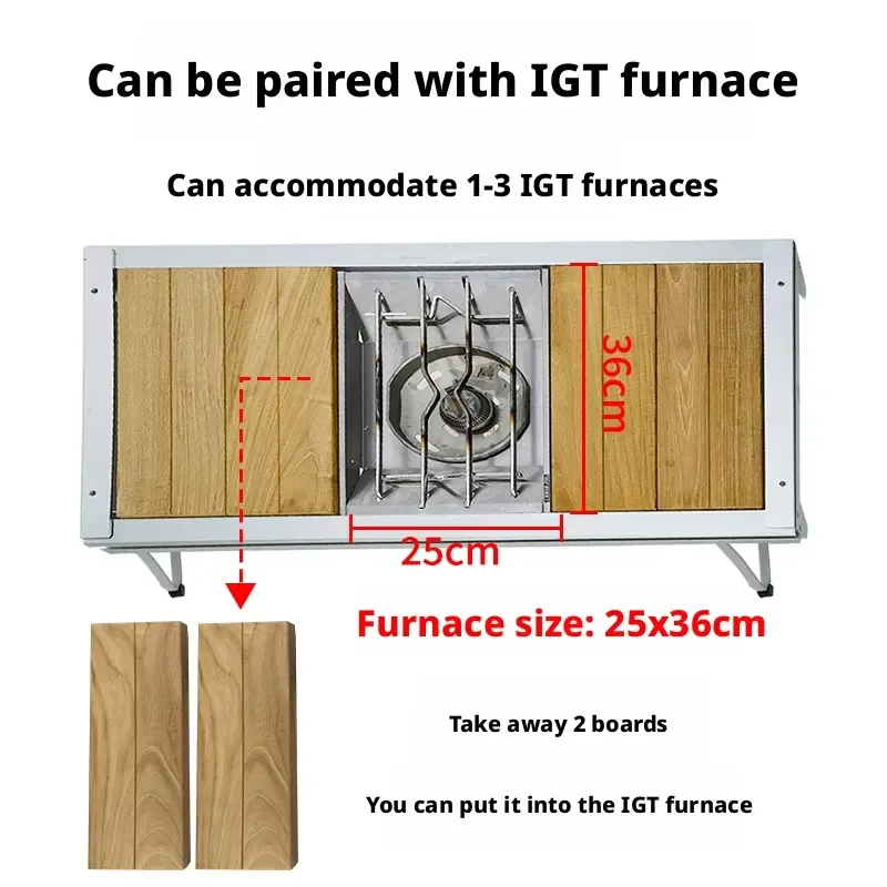 Portable Aluminum Teak Folding Table and Chair Set Modern Outdoor Furniture for Camping Picnic Travel Lightweight Combo