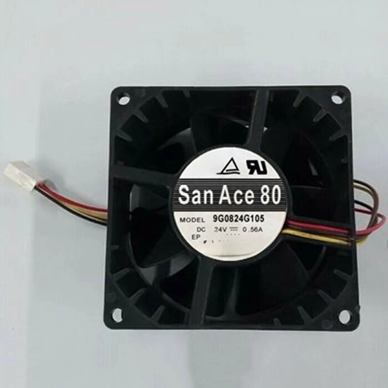 

Y+New For SANYO 8CM 8038 9G0824G105 24V 0.56A 4-wire inverter cooling fan