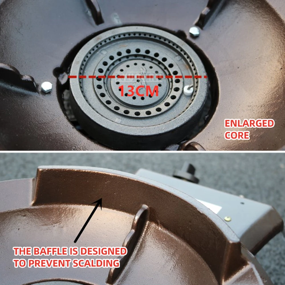 موقد قلي موفر للطاقة، موقد نار شرس للمطاعم مع منفاخ لأجهزة المطبخ، موقد ووك