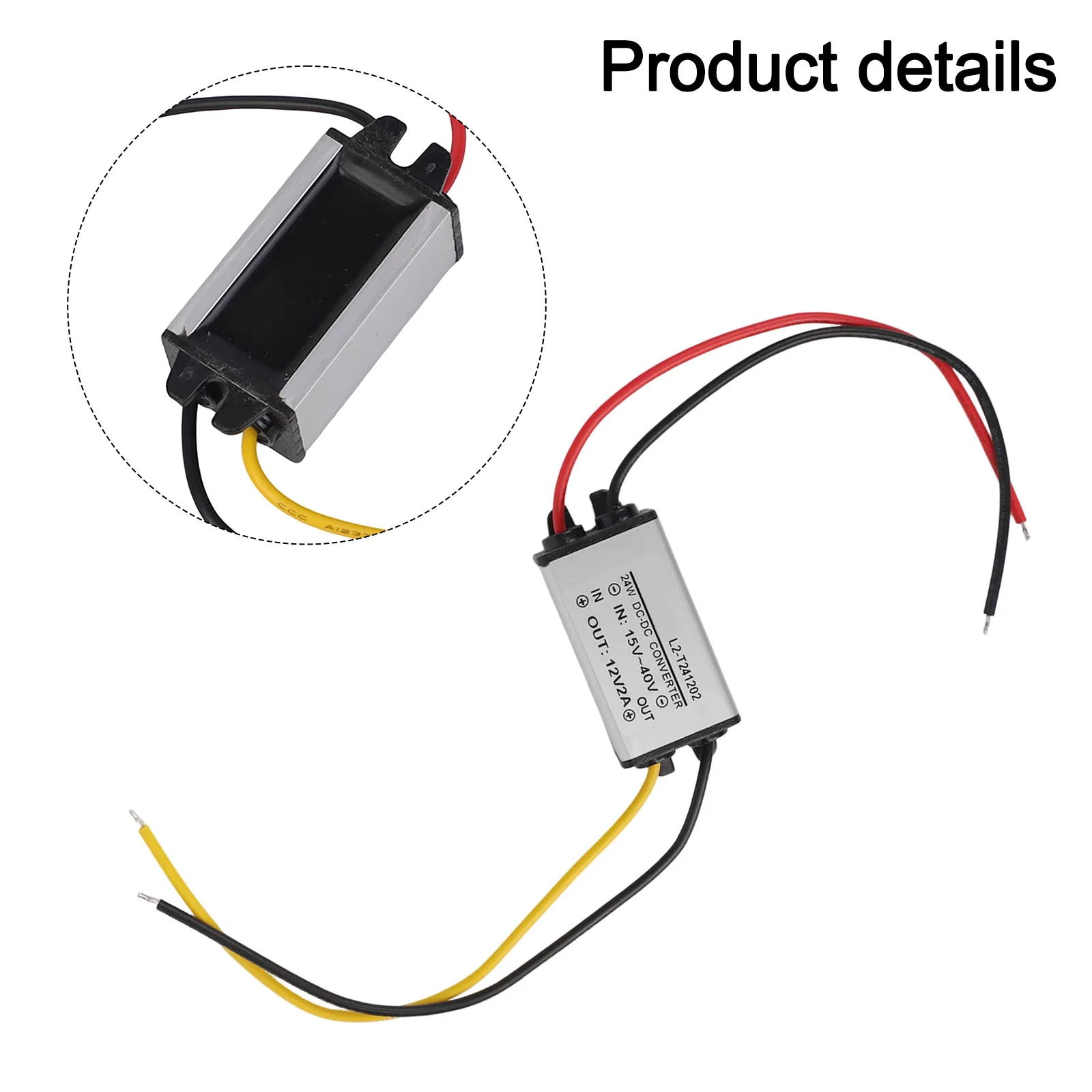 24V To 12V DC-DC Converter 1A-5A Power Supply With Aluminum Shell For Car Radio LED Light Solar System And Robotics