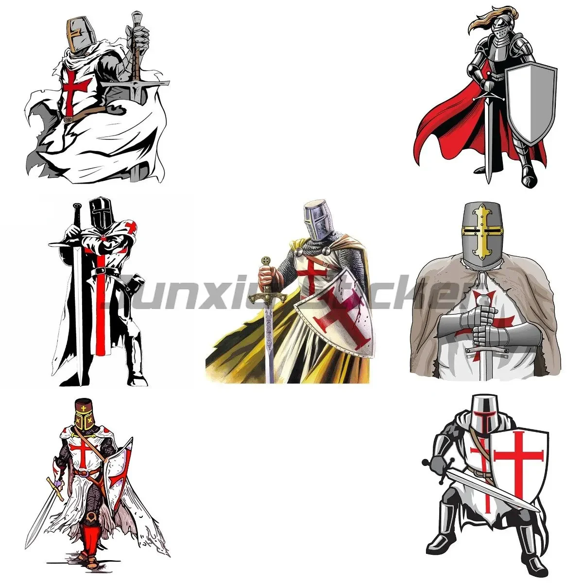 

Paladin Knights Templar Car Sticker Helmet Sticker Laptop Stickers Vinyl Sticker Wall Decals Room Laptop Stickers Vinyl