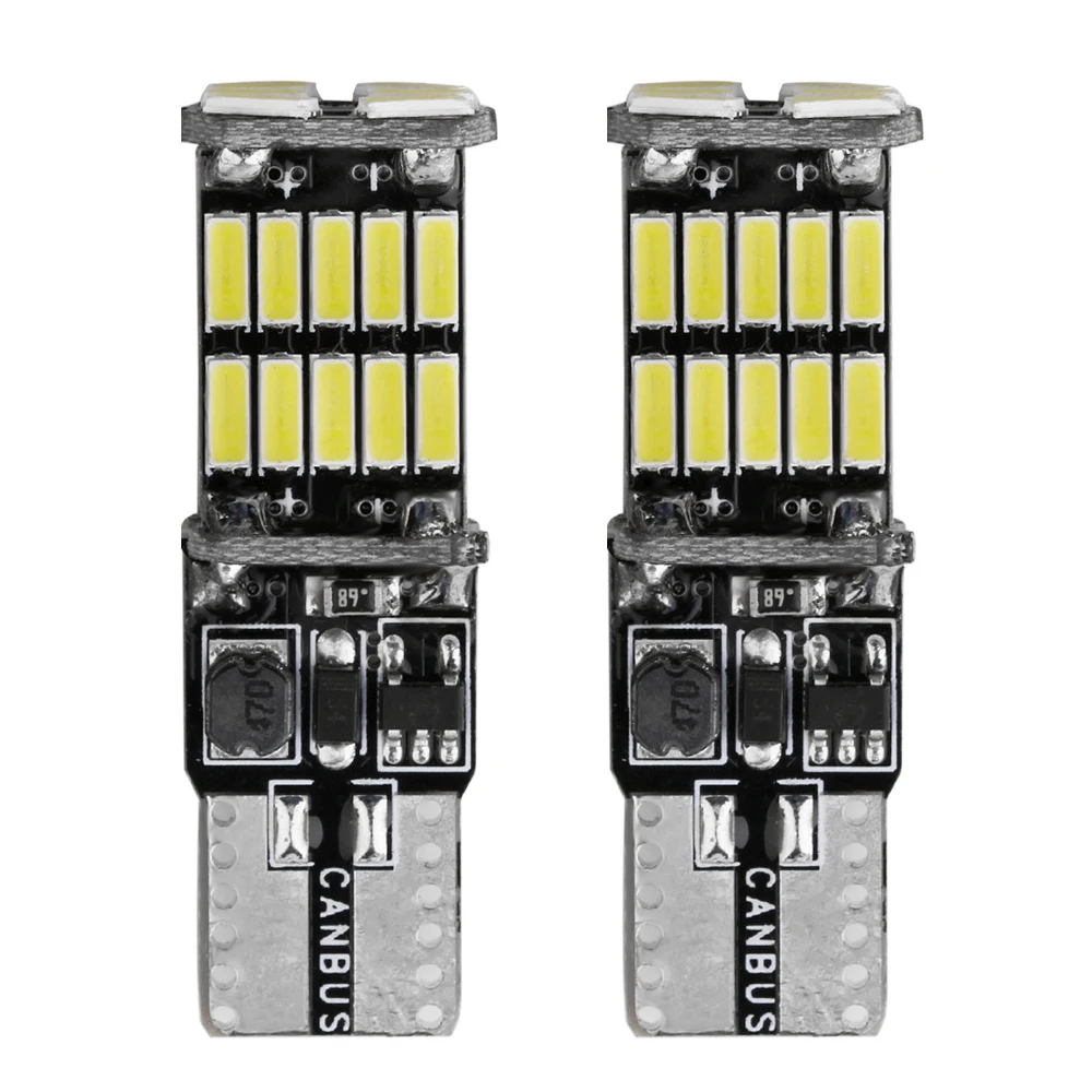 Signal Lamp 1200Lm T10 W5W LED Canbus Bulbs 4014 26SMD Instrument Lights White 12V 7000K LED Reversing Lights 12V lde