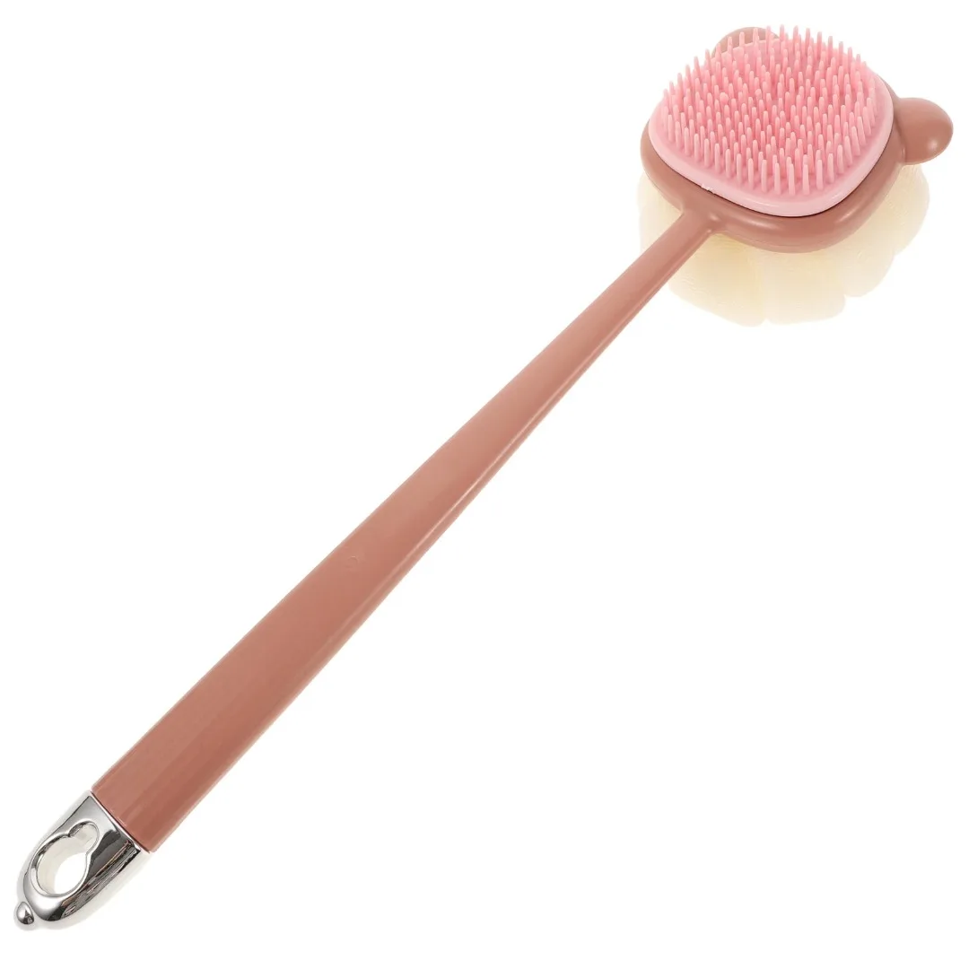 Bath Soft Back Scrubber Brush Bath Shower Sponge Scrubbing Brush with Handle Exfoliating Body Scrub Skin Massager Bath Supplies - Image 3