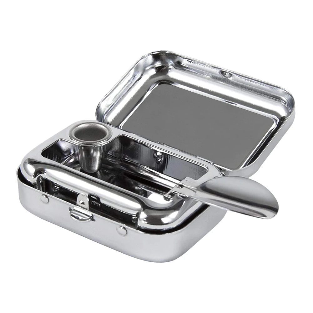 Outdoor Mini Portable Metal Cigarette Ashtray Fashion Ashtray With Lockable Lid Desktop Ash Case Pocket Ashtray Gift For Man