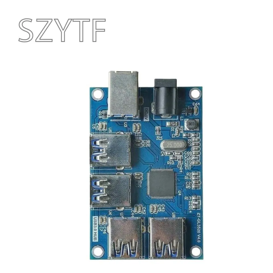 Imagem -05 - Módulo Divisor de um a Quatro para Laptop Gl3520 Entrada dc para Hub 5v Usb 3.0