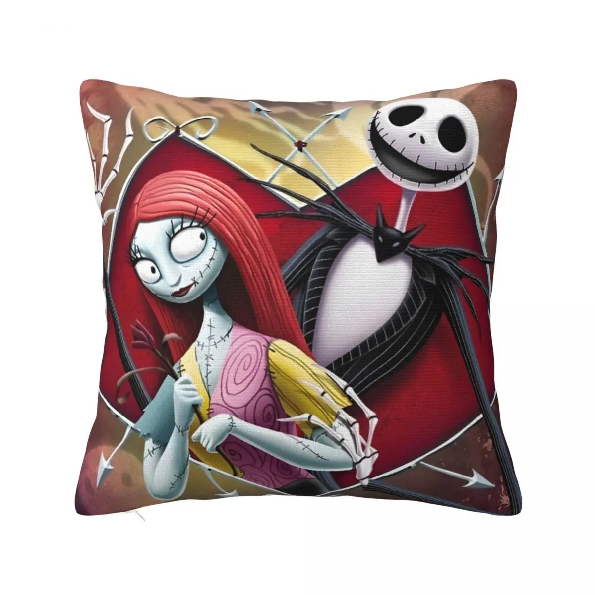 

The Nightmare Before Christmas Pillowcase Printing Polyester Cushion Cover Cartoon Halloween Throw Pillow Case Cover