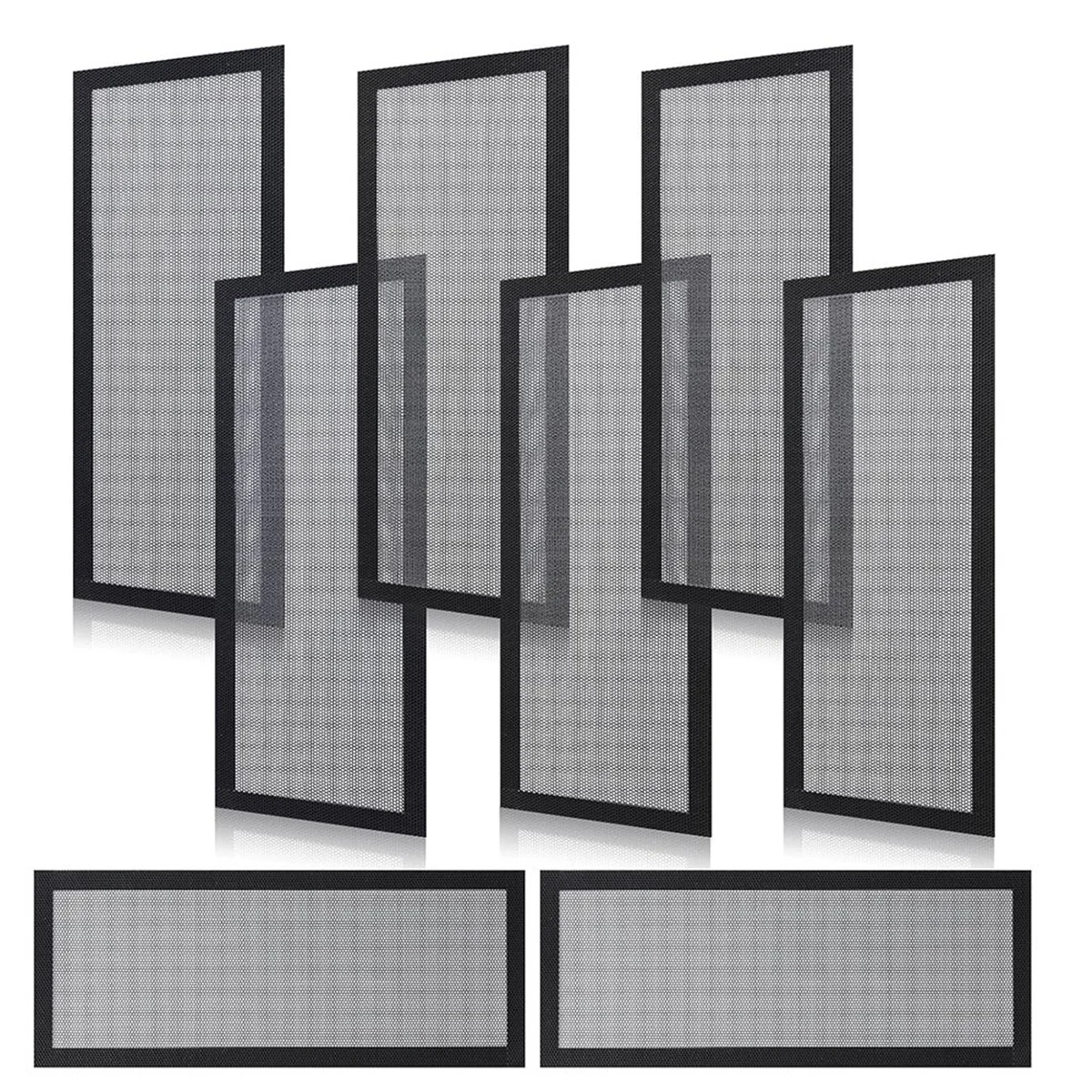 8Pcs 12x5.5 Inch Magnetic Vent Covers,Air Register Mesh Covers for Ceilings Floors Walls Catch Debris Hair Dust