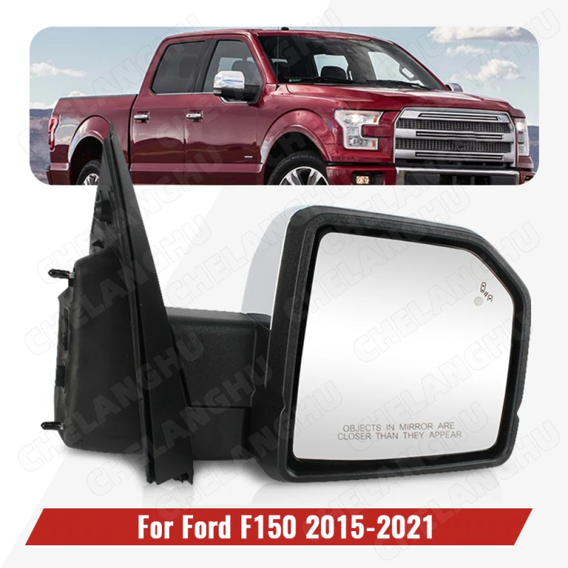 Right side18+4Pin Reversing Mirror For Ford F150 2015 2016 2017 2018 2019 2020 2021US Version Rear Mirror Assembly Chrome Camera