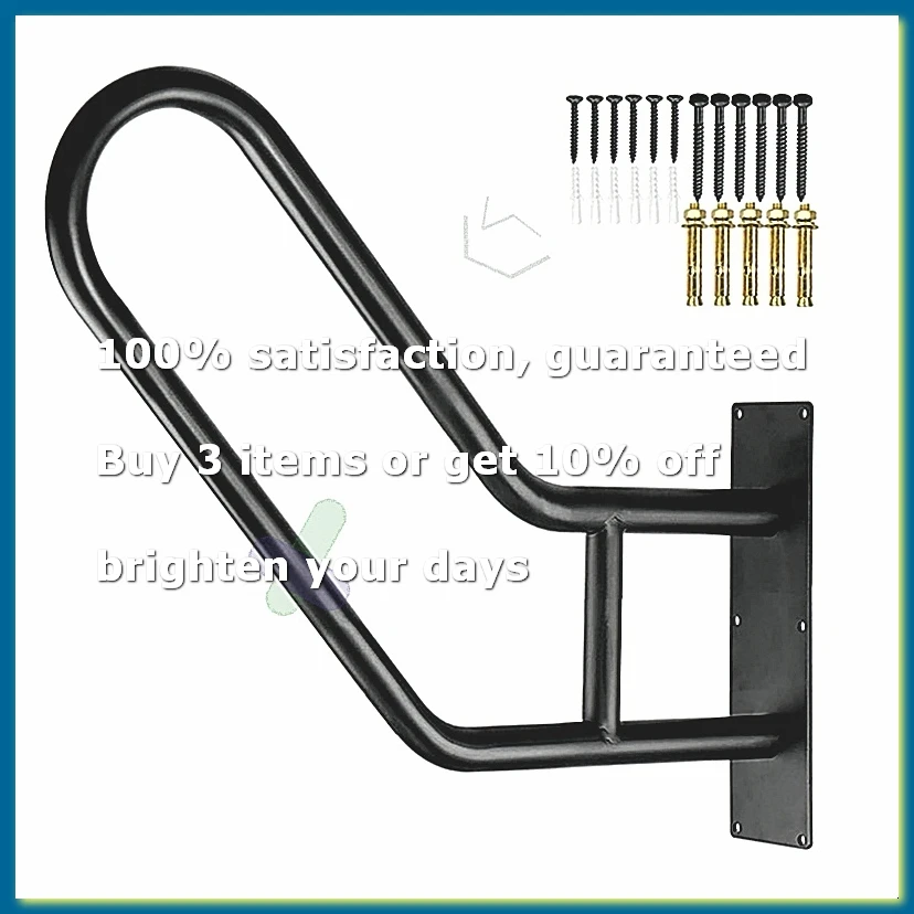 Handrails for Outdoor Steps Stair Railing , 1 to 3 Steps Stairs Wall Mounted for the Elderly, Disabled, Pregnant Women