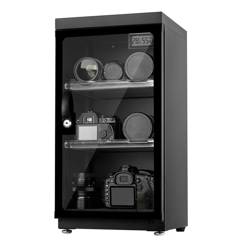 Electronic Dehumidifying Storage Unit With Hygrometer Moistureproof Preservation Cabinet For Camera Lens Photographic Equipment