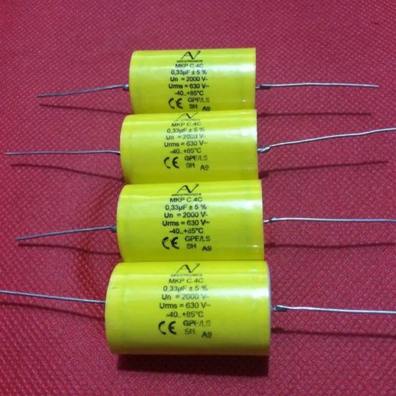 2PCS/LOT AV MKP 2000V 0.33UF Axial Coupled Thin Film Capacitor