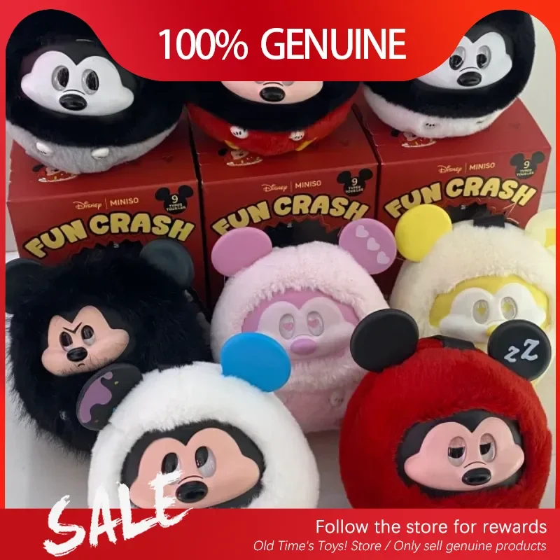 

Genuine Mickey Fun Collision Series Blind Box Cute Plush Desktop Ornamen Keychain Pendant Mystery Birthday Surprise Girls' Gifts