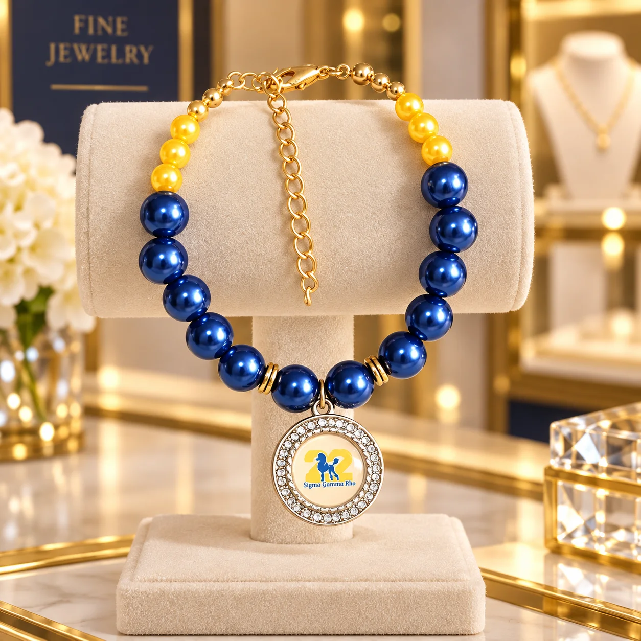 New Fashion Social Group Womenhood Service Greek Letter Sigma Gamma Rho Sorority Bracelet With Extend Chain