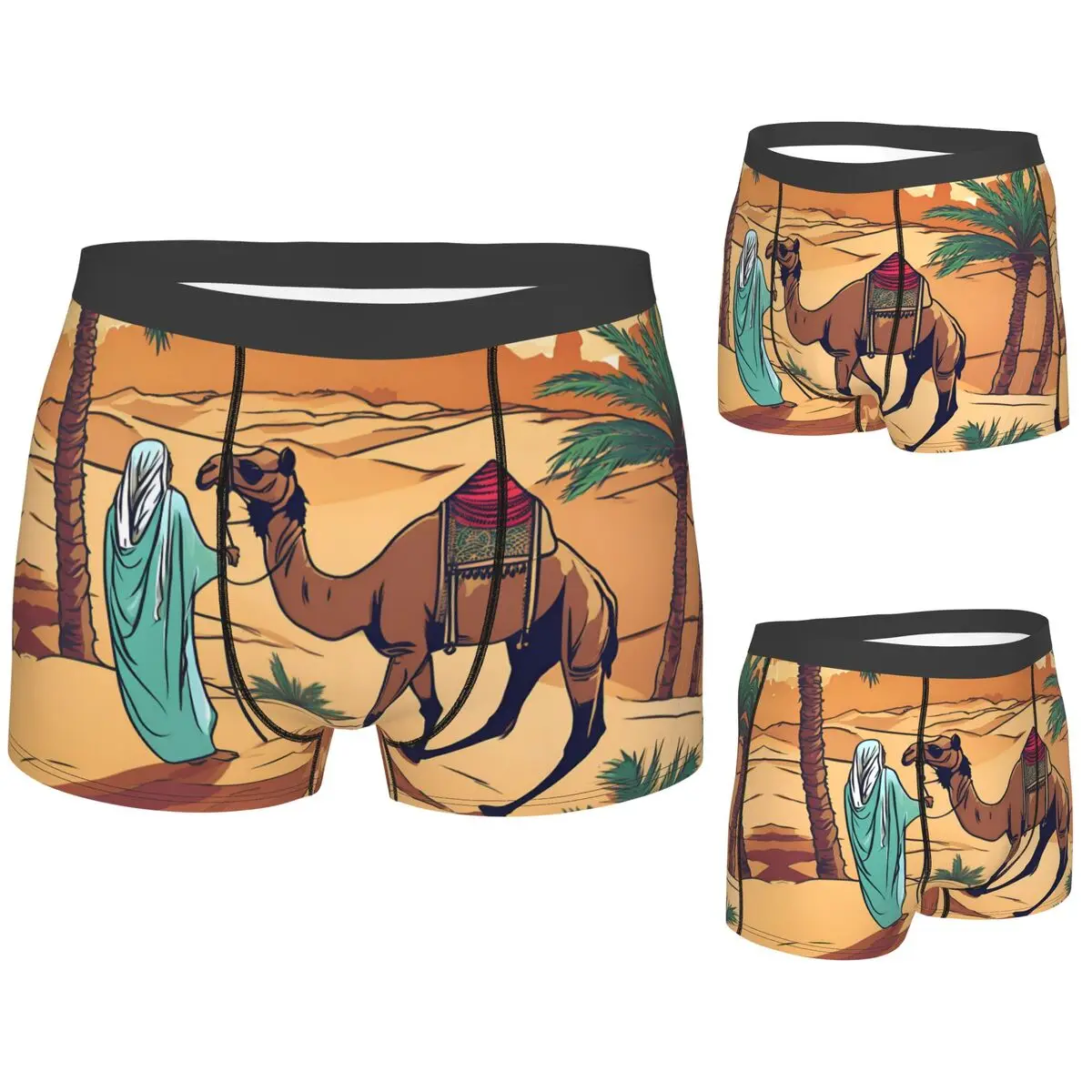 

Трусы-боксеры, шорты с верблюжьими трусиками, мужское мягкое нижнее белье для Homme, мужской подарок бойфренду