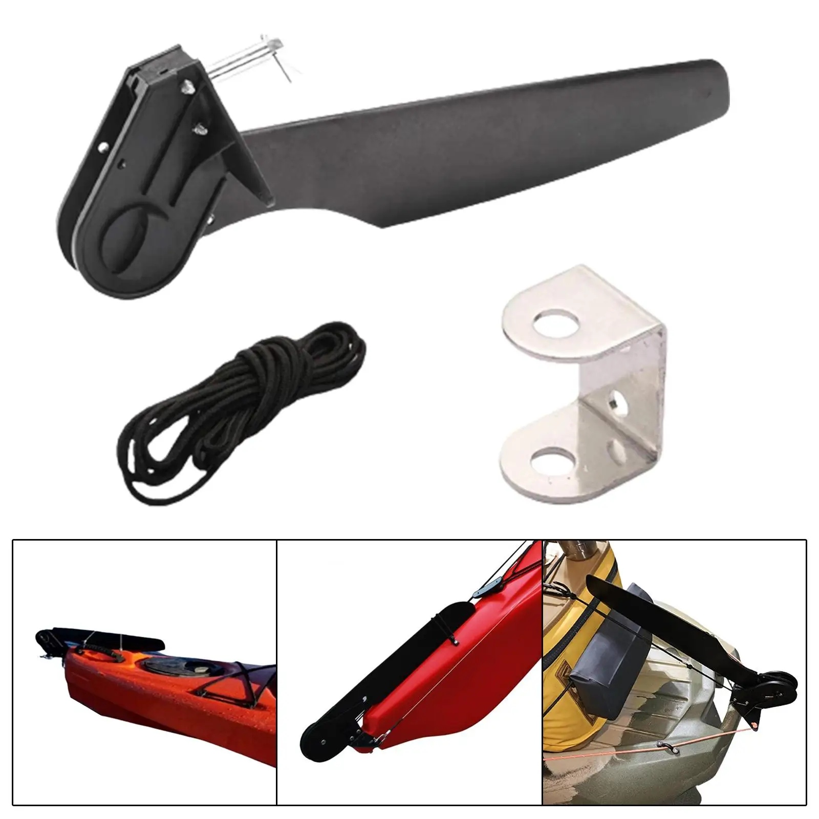 Kayak Rudder Lightweight Replaceable Tail Vane Rudder Fishing Watercraft Rudder for Ship Kayak Fishing Boat Canoe Angling Boat