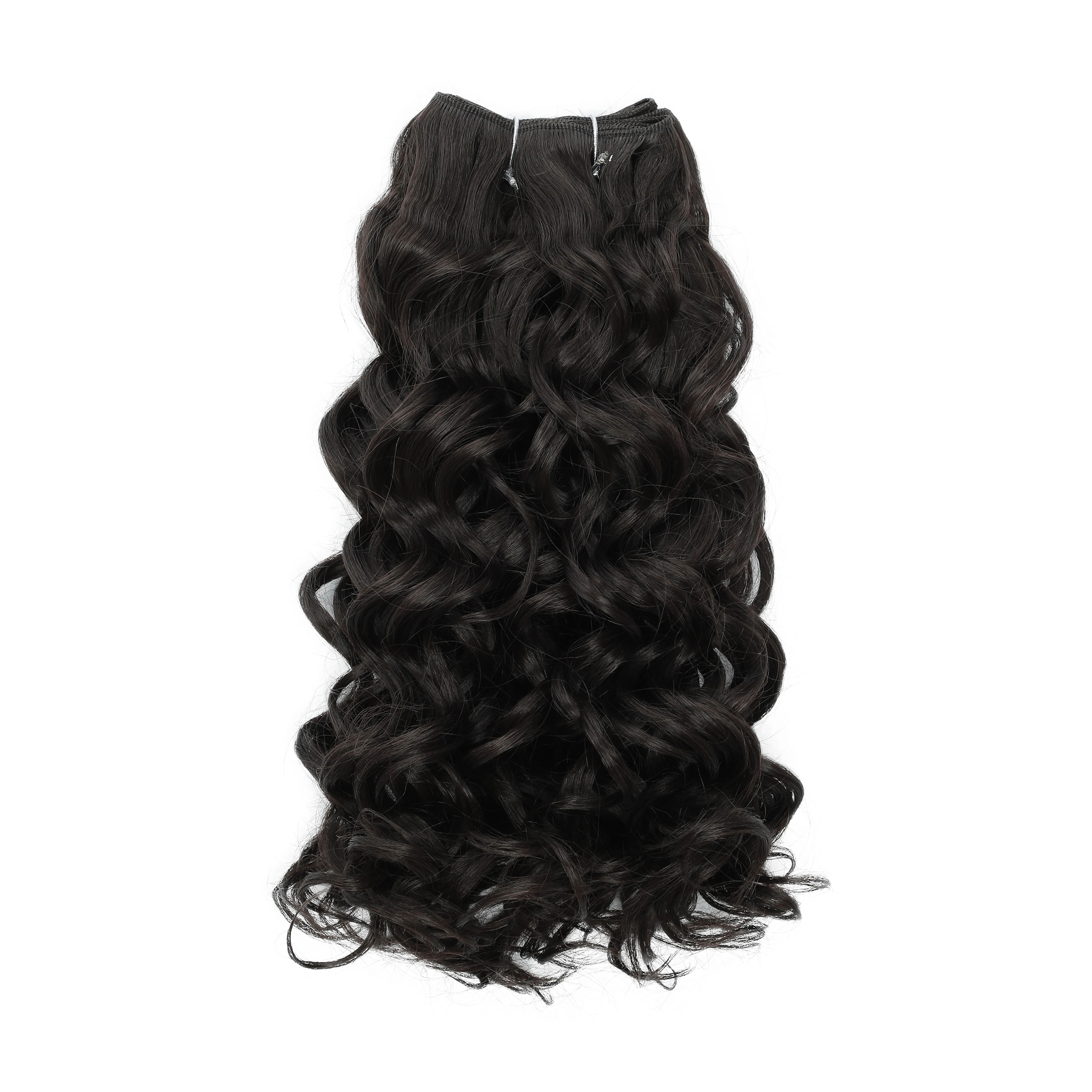 12 بوصة 120 جرام ارتفاع درجة الحرارة لينة عميق متموج الشعر أومبير أشقر بني SP12/16/613 وصلات شعر من الألياف الطبيعية نسج حزم