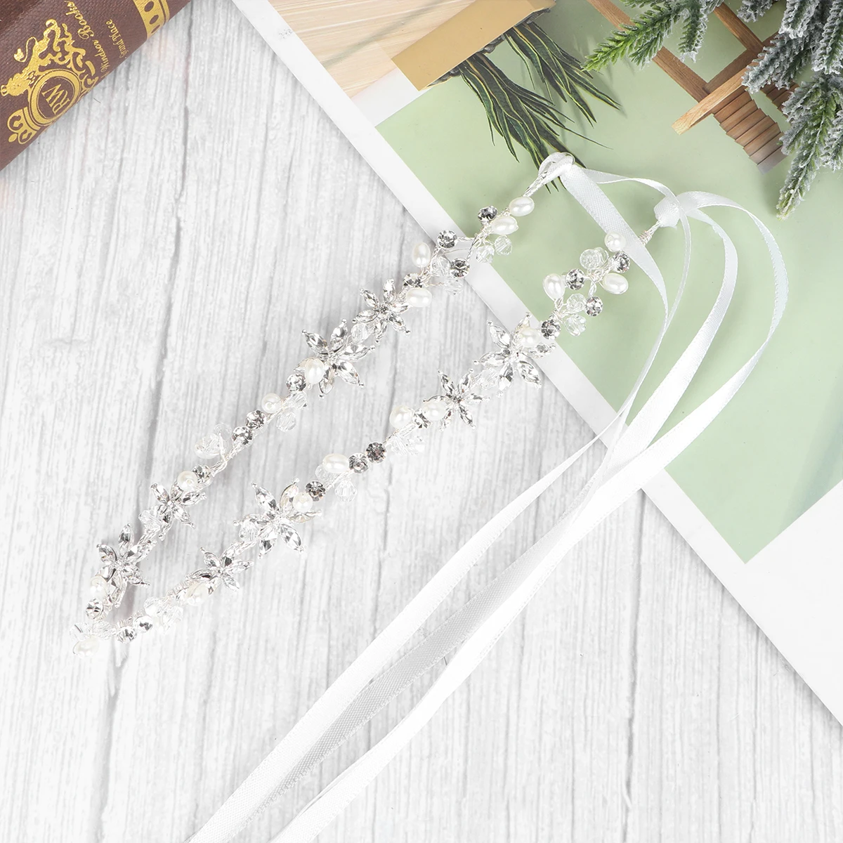 

Rhinestone Hairband Bridal Accessories Durable Material Elegant Design Wedding Engagement Birthday Hair