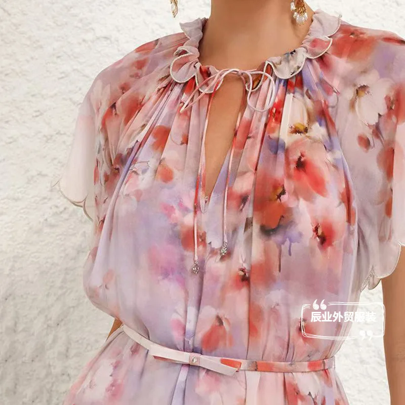 

Australia Summer Dress Floral Print Vacation Midi Dress Flowy Style New