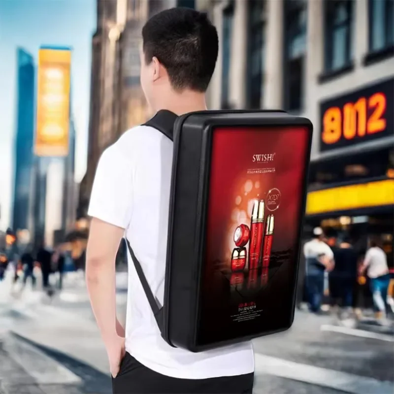 

21.5-Inch waterproof billboard mobile advertising display human walking billboard