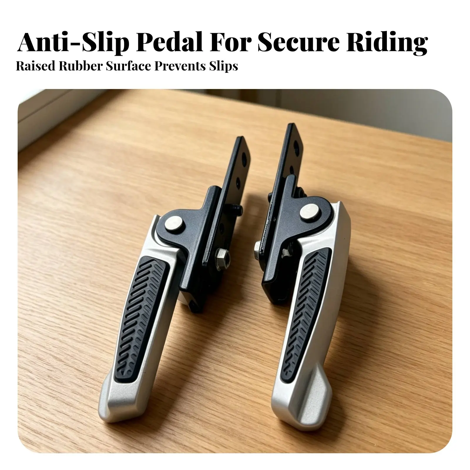 

2 Pieces Electric Scooter Passenger Foot Peg Easy to Install Rear Seat Foot Pedal Foldable Rear Footrest Anti-Slip Surface