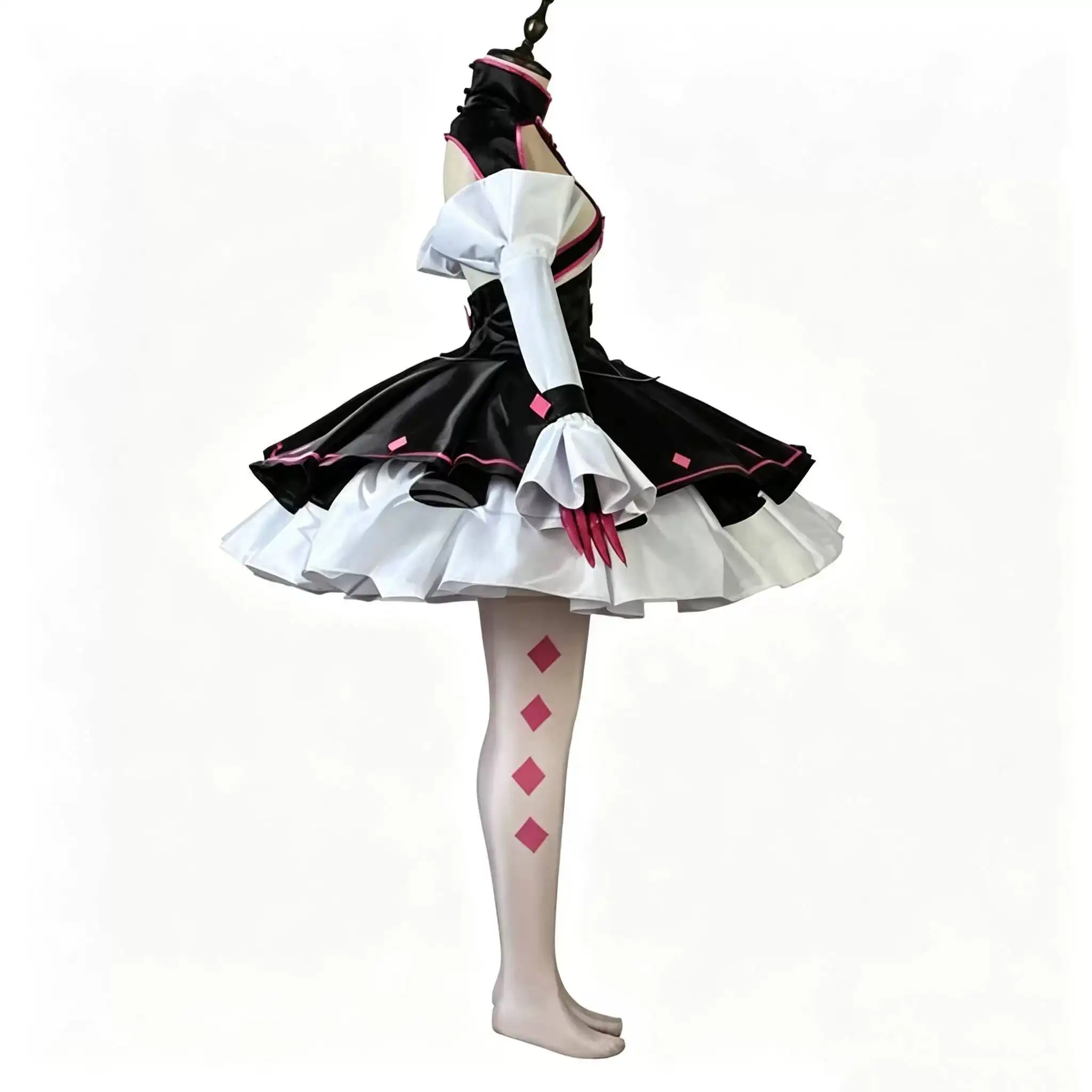 Anime Game Dress Fate Elizabeth Bathory Cosplay Costume Sweet And Cool Dragon Girl Black And Pink Outfit 2D Anime Role Play