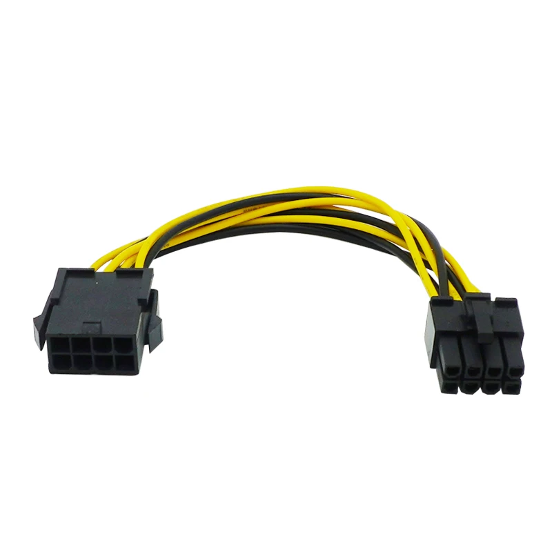 Graphics 8P to CPU 8Pin (4pin +4pin ) Power Supply Cable Adapter Famale to Male Power Convertor 8Pin Miner Cable 12cm for BTC