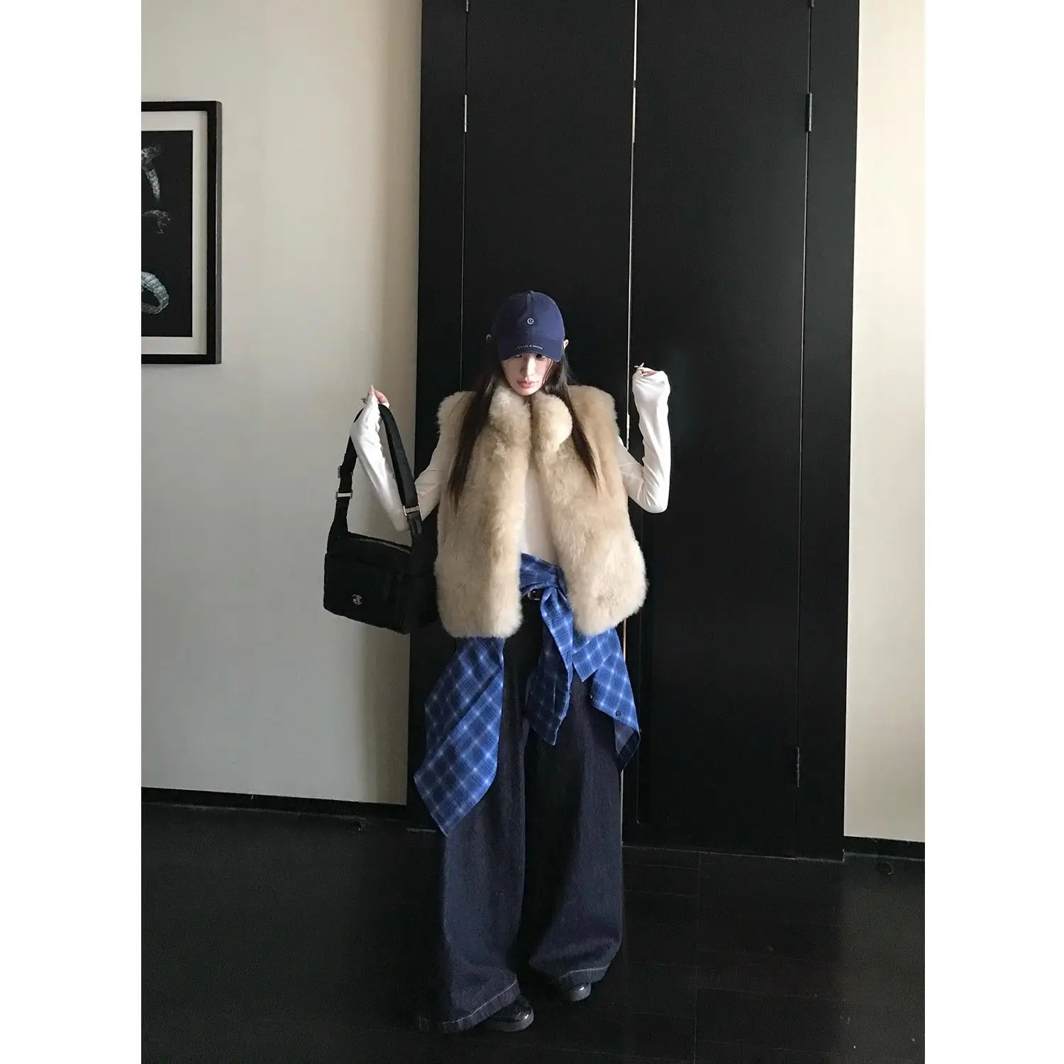 

Vests Waistcoats Thick Womens Emo Spring Patchwork Cropped Minimalist Preppy Youthful Breathable Cleanfit Softy Daily Commute OL