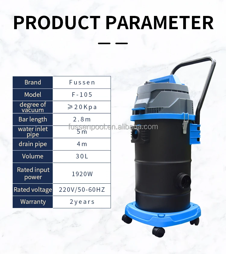 Multipurpose Dry and Wet Vacuum Cleaner Fish Pond Clean Equipment Swimming Pool Accessories