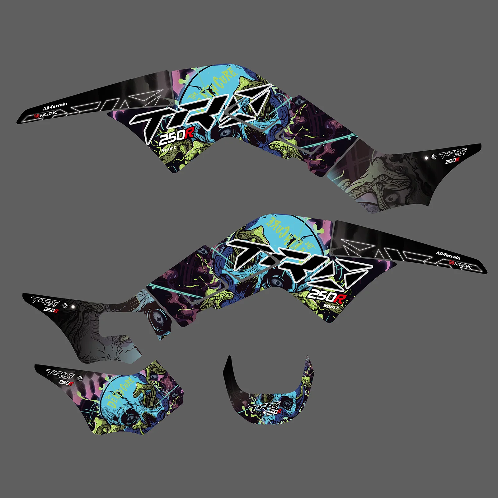 

For Honda TRX250R TRX 250R FourTrax 250R 1986-1989 1988 1987 ATV Fairing Graphics Background Decals Sticker Kit TRX250R Stickers