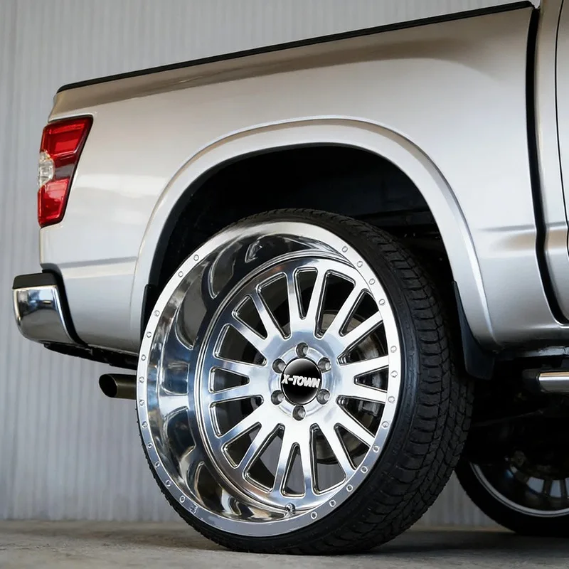 26 Style 20X12 22X12 24X14 26X14 28X14 Deep Dish 8x170 8x180 6x139.7 off Road Pickup Truck Forged Wheels For Ford F150 For Silve