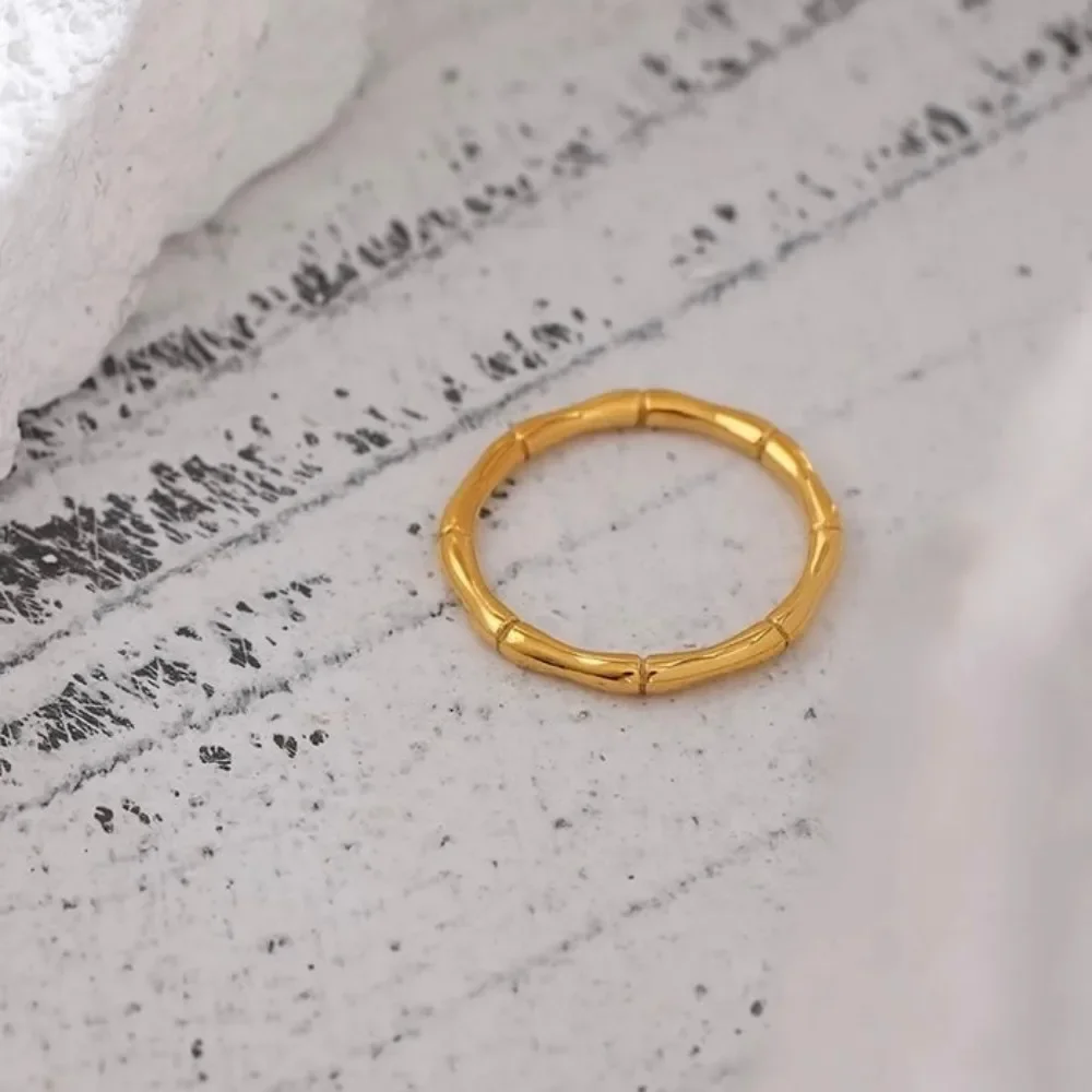 Mariasz الحد الأدنى الفولاذ المقاوم للصدأ خمر الذهب اللون مكتنزة نجوم القمر الشمس محفورة السماوية قبة خواتم مجوهرات للنساء #4