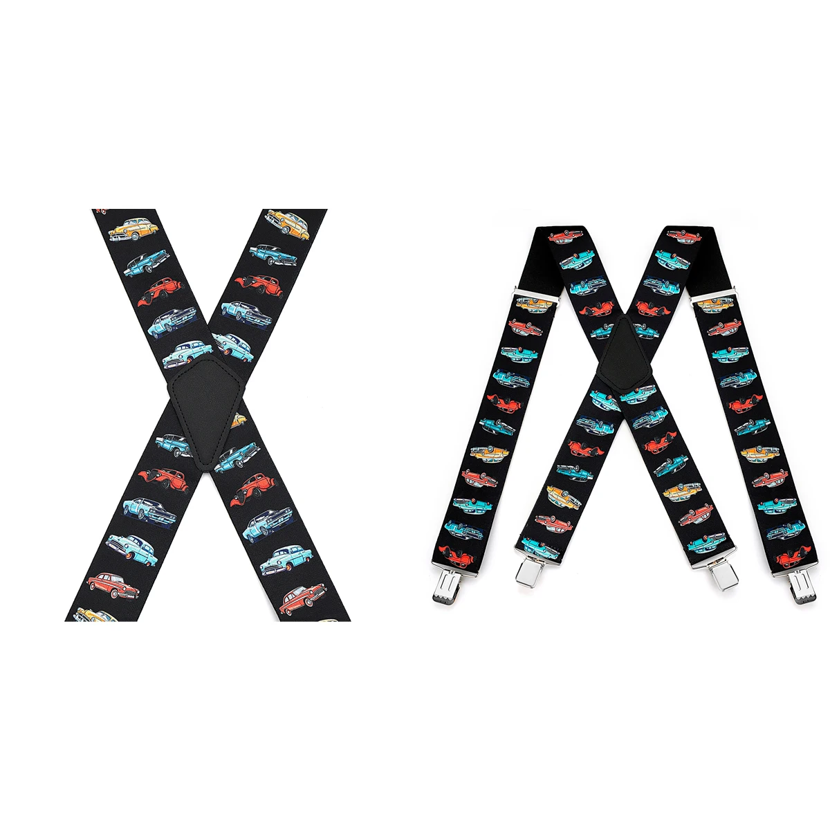 Penyangga Celana Dewasa dengan 4 Klip, Bentuk-X, Elastis, Dapat Disesuaikan, Anti-Selip