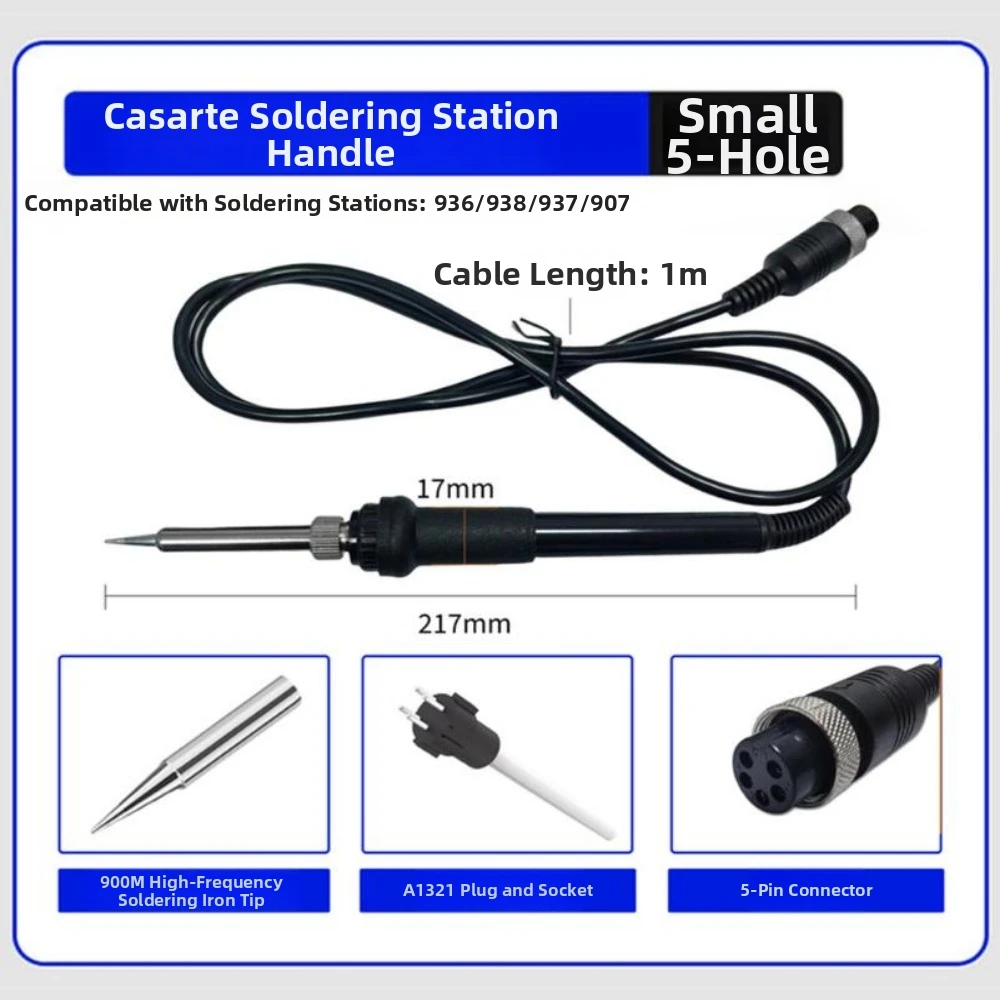 New 203H Universal 1322/1321 Heating Core 60W 5 Holes Interface Soldering Iron Handle 907 Handle Welding Tools Accessories