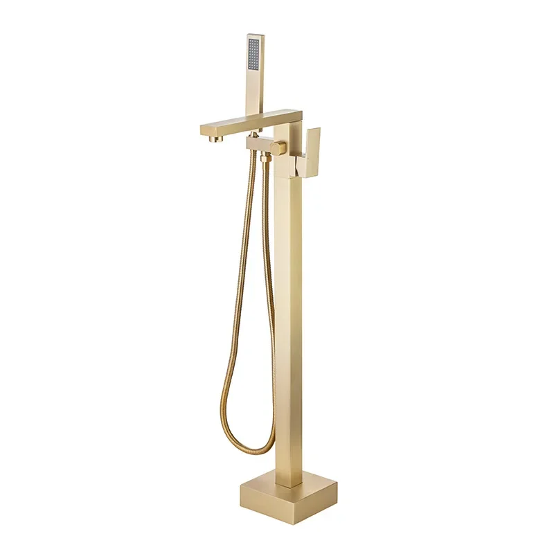 

New floor ceiling al copper bathtub faucet surface mounted and concealed large-flow column, basi side shower