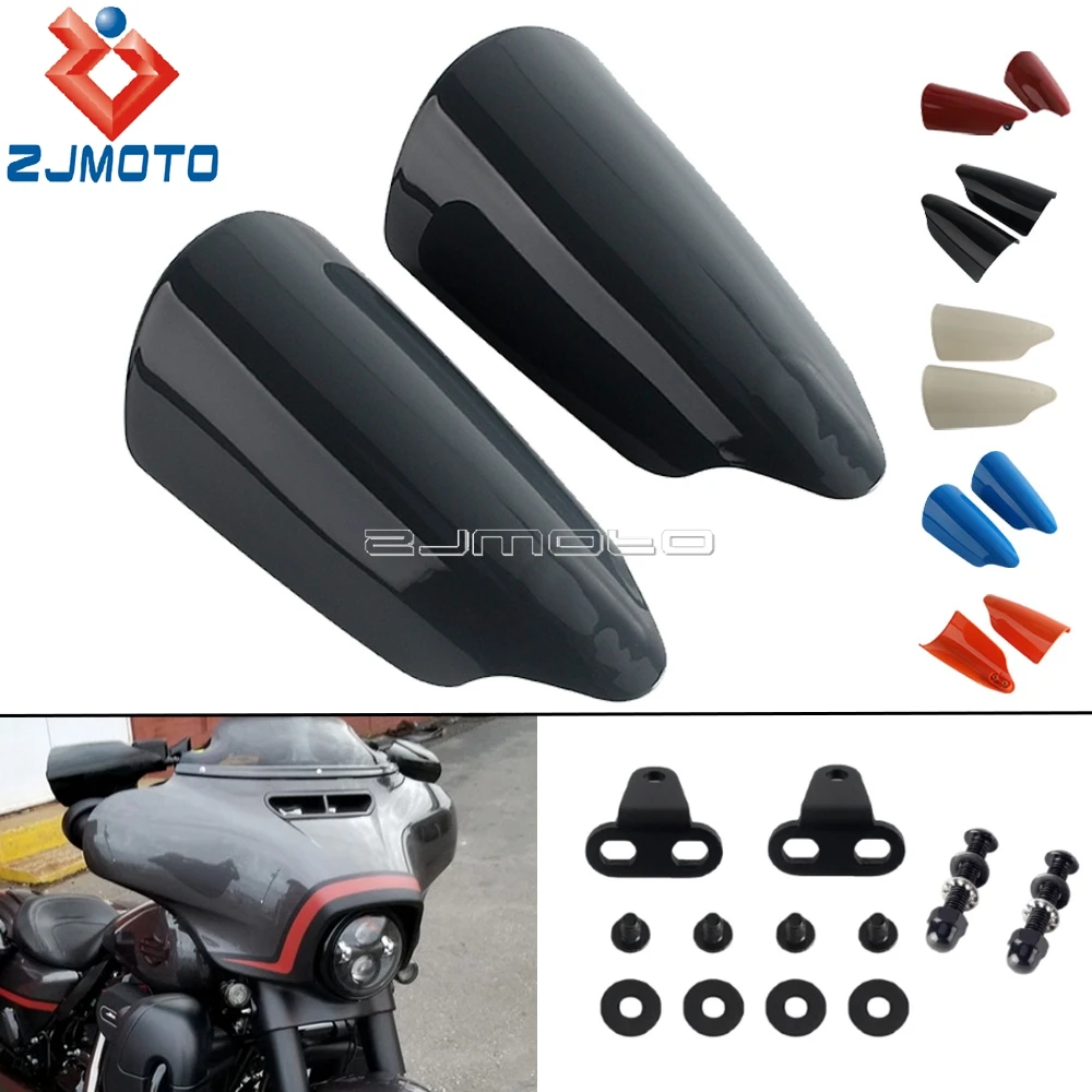 Motorcycle Hand Guards PP Plastic+Black Coated Aluminium Handle Protector Handguard Handlebar Protection For Harley Street Glide