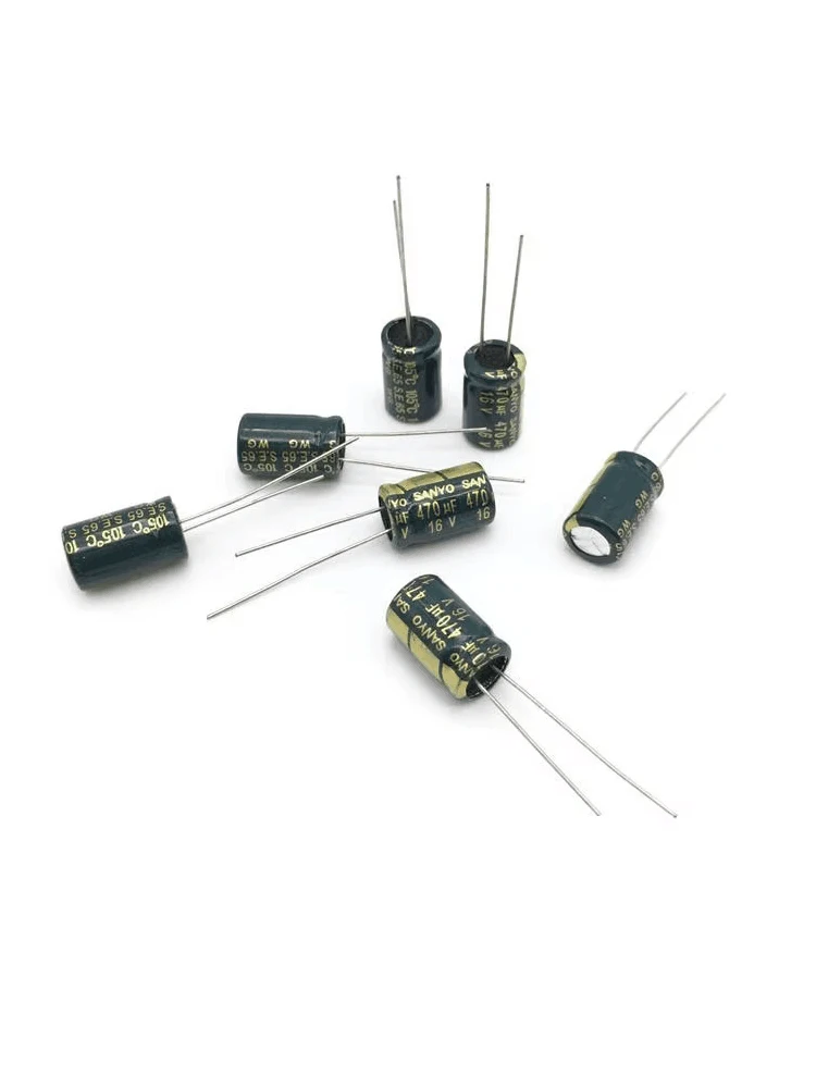 50 sztuk/partia 16V 470UF 8*12 wysokiej częstotliwości niska impedancja aluminiowy kondensator elektrolityczny 470uf 16v — zdjęcie 2