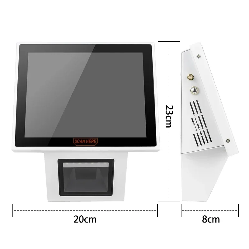 Kiosk z systemem Android do sprawdzania cen z kodem kreskowym skaner kodów Qr do montażu na ścianie w supermarkecie