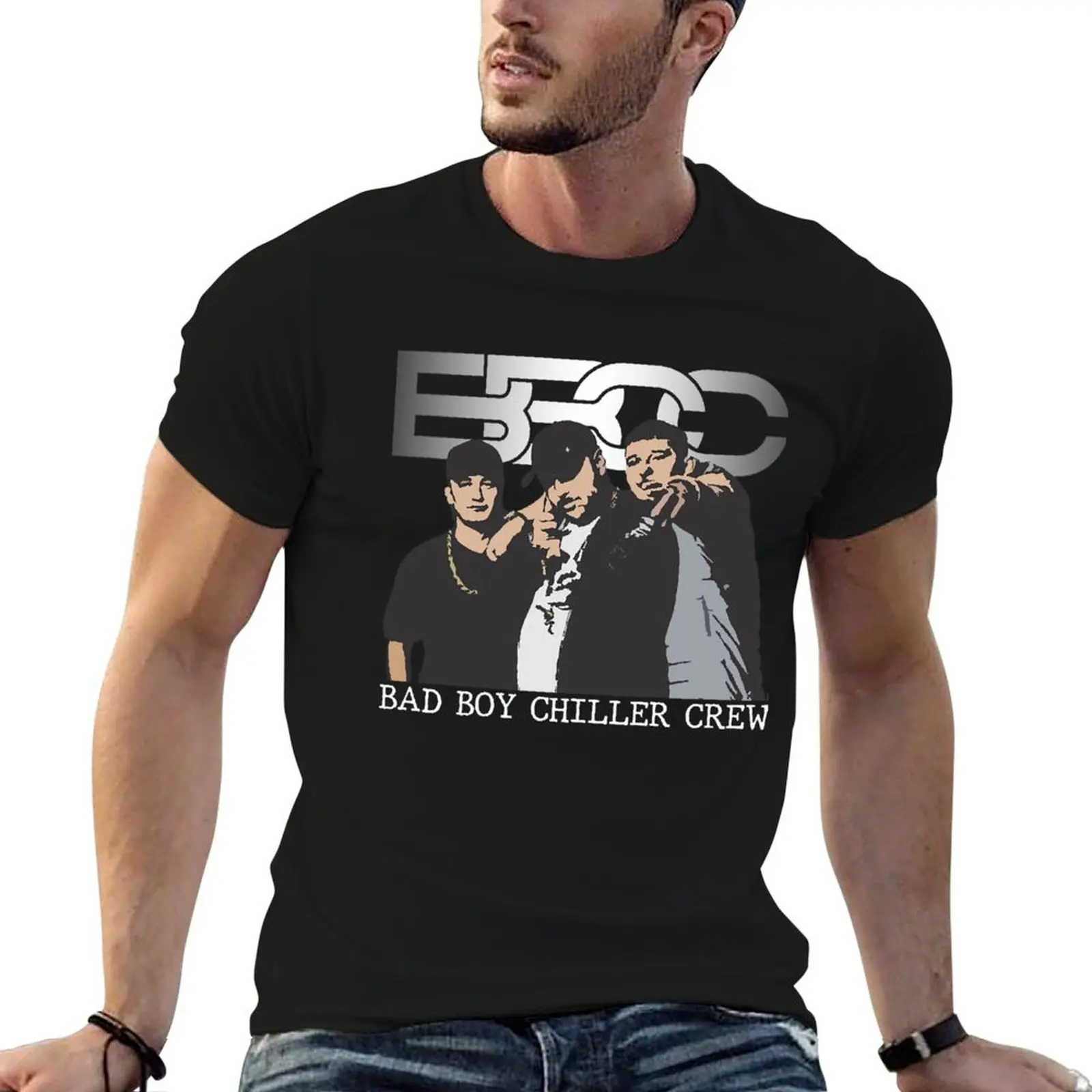 bad boy chiller crew T-Shirt Plus Size Solid Color T-Shirt