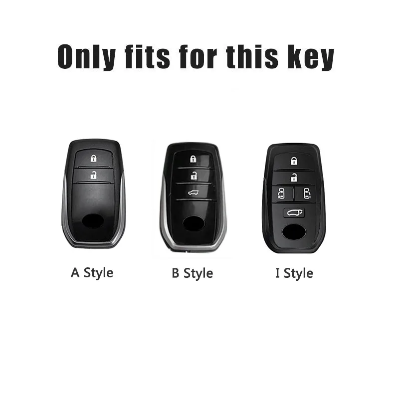 Car Key Case Cover Shell For Toyota Land Cruiser 200 Prado Crown Yaris Cross Hilux Innova Fortuner Camry Alphard PREVIA Vellfire