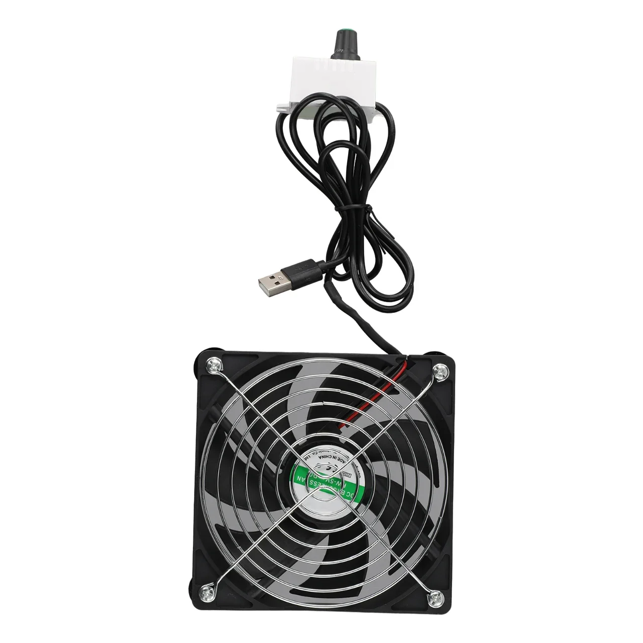 5V Cooling Fan 8cm Black Stepless Speed Regulation Fan Oil Motor Adjustable Speed Control 3000 RPM Rotation Speed