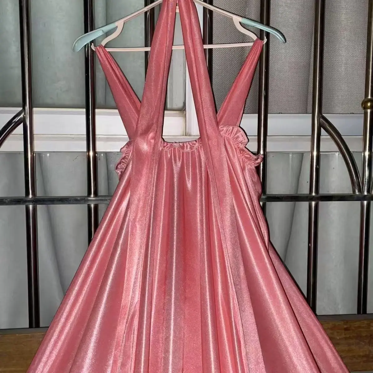 Glossy Sleeveless Women Satin Loose Maxi Dress Sleeveless Plus Size Sexy Sleeping Robe