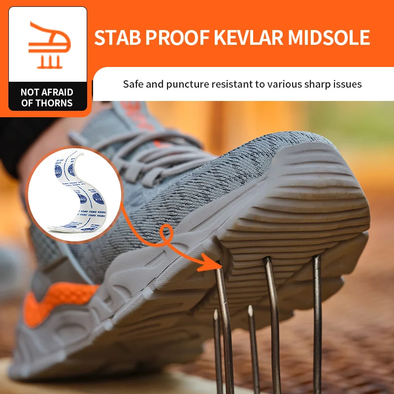 Insulation 6KV Security Shoes Men Anti-smash Anti Puncture Work Safety Shoes Breathable Light Steel Toe Shoes Work Sneakers