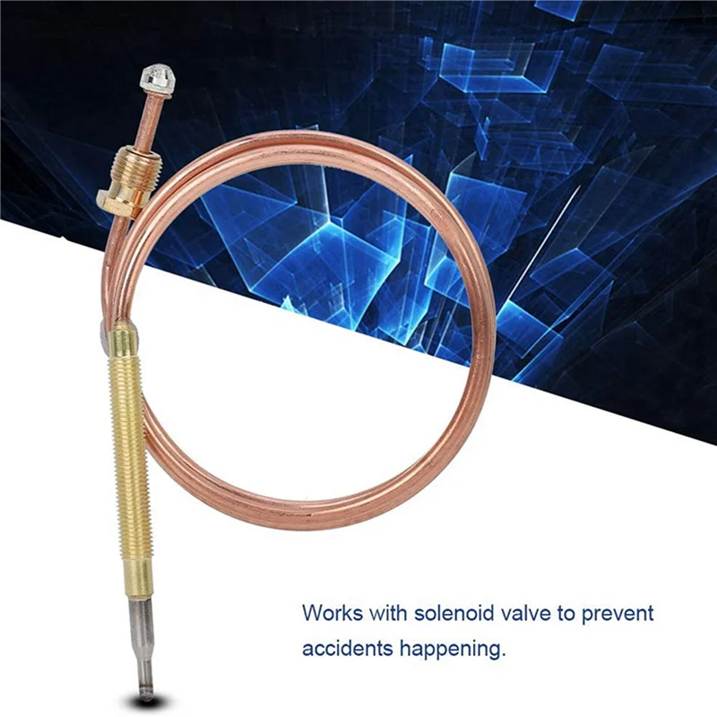 ABGG-8X Universal Gas Stove Thermocouple With 40Pcs Nuts Heating Gas Burner Replacement Thermocouple Adaptor
